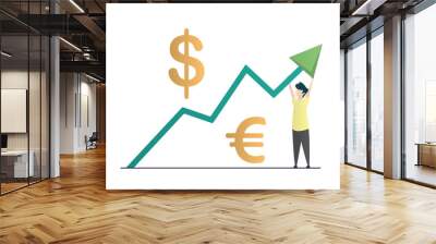 stock market eye catching illustration design Wall mural