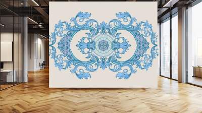 Baroque Rococo style wallpaper design, European background pattern, suitable for textile, clothing and bottom design Wall mural