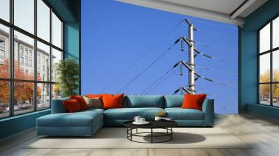 transmission lines Wall mural