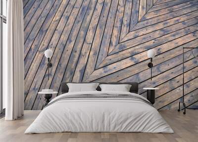 Wet wood flooring Wall mural