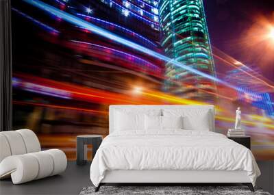 light trails Wall mural