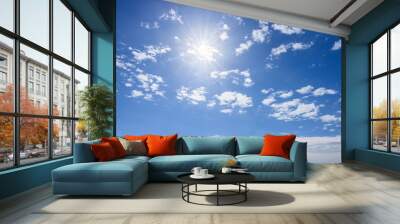 Clear sky cloudscape on sunny summer day Wall mural