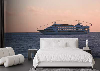 Cruise ship in the sea, Honolulu, Oahu, Hawaii Wall mural