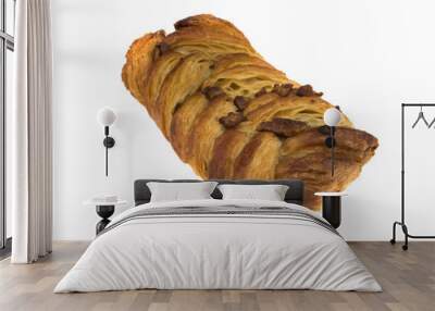 Roll out puff pastry on a white background. Wall mural