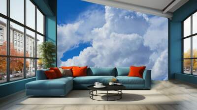 夏の綺麗な青空と雲の風景 Wall mural