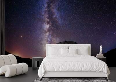 Radio telescopes and the Milky Way Wall mural