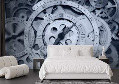 Rotating clock, close-up Wall mural