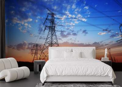 the pylon in the evening Wall mural