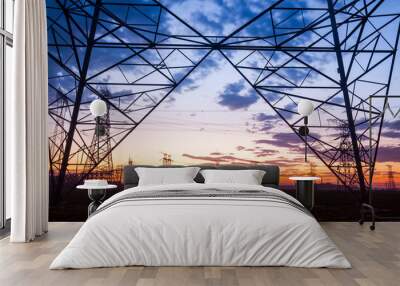 the pylon in the evening Wall mural