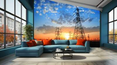 the pylon in the evening Wall mural