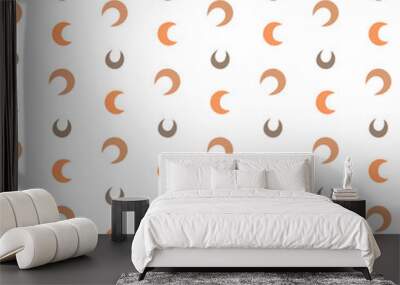 Seamless moon pattern design on a white background. For kids, children books, wallpapers, wrapping paper, gift, textile. Wall mural