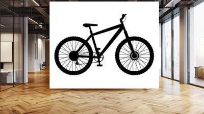 Silhouette mountain bike Wall mural