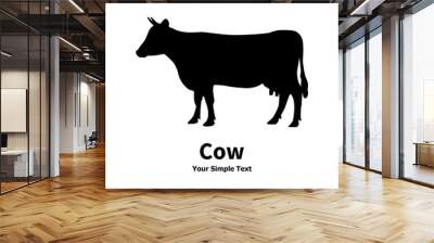 Vector illustration of a pet cow icon Wall mural