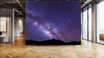 Starry sky photography at night Wall mural