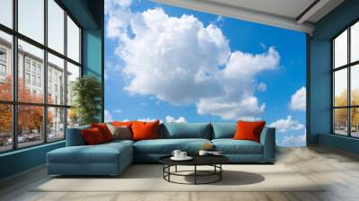 blue sky background with clouds Wall mural