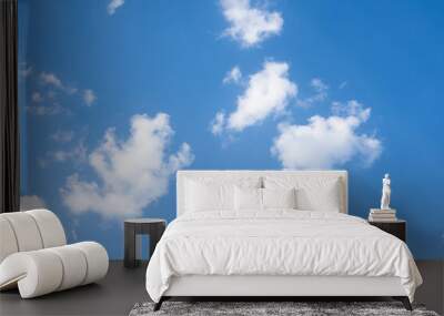 blue sky with white cloud background Wall mural