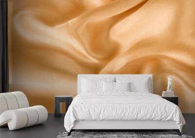 brown or gold silk fabric texture for background Wall mural