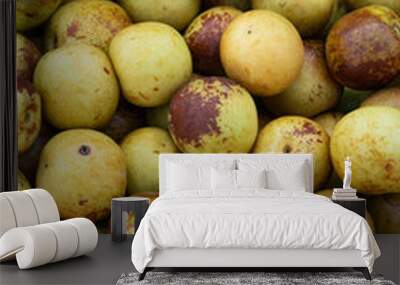 Fresh ripe jujubes fruit background. Wall mural