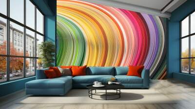 rainbow colors paper composition.Color spectrum banner. Colorful striped pattern background. Wall mural