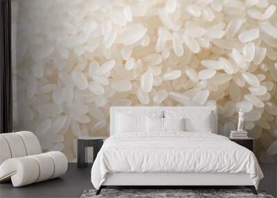 raw white rice textured background Wall mural