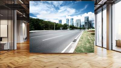 asphalt road of a modern city Wall mural