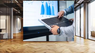 business meeting on solar panel  Wall mural