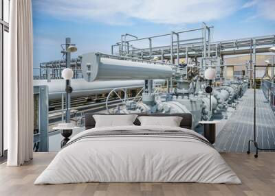 equipment and pipeline in oil refinery Wall mural