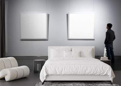 frames on white wall Wall mural