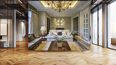 luxury living room interior Wall mural