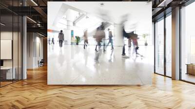 motion people in modern building Wall mural