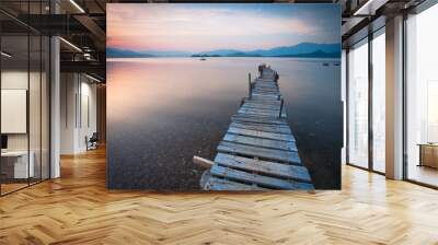 pier and boat Wall mural