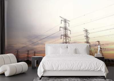 Power pylons Wall mural