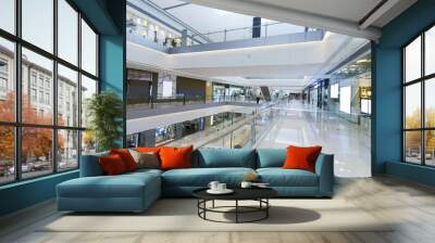 shopping mall interior. Wall mural