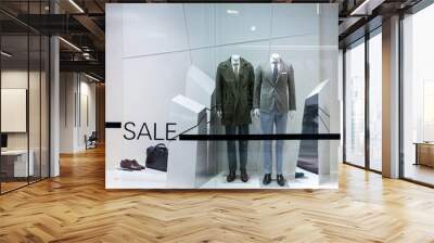 showcase of modern fashion shop Wall mural