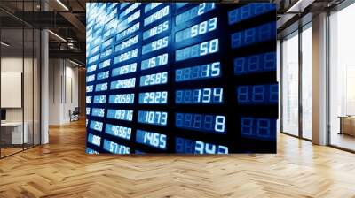 stock or currency exchange market displau screen board Wall mural