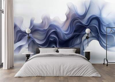 Abstract Grey Gradient Wave Line Background with Modern Simple Wavy Design Wall mural