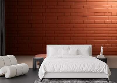 Modern brown interior for product Wall mural