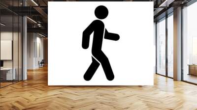 Walk icon.Walking slowly icon in trendy flat style. Man Walking, Activity, Sport symbol design, logo, app, UI.Walking man vector icon. Wall mural