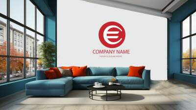 Letter E logo icon design template elements Wall mural