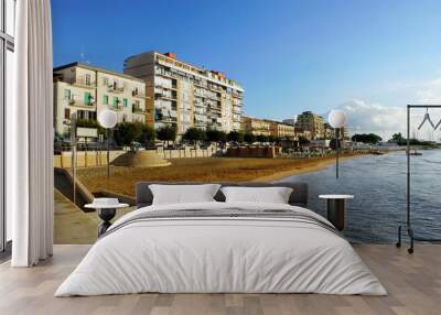 Panoramic view of Crotone promenade in Calabria, Italy Wall mural