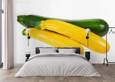 Zucchini and yellow squash isolated Wall mural