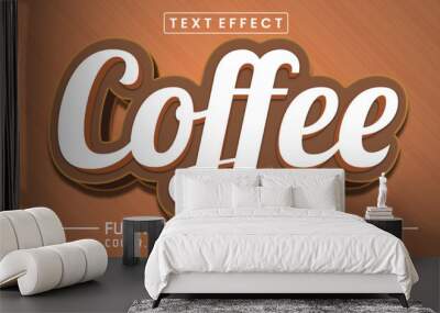 Coffee text editable style effect Wall mural