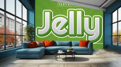 Jelly text editable style effect Wall mural