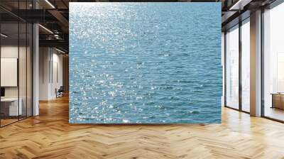 Landscape view of Sparkle sunshine reflection on the blue sea. Wall mural