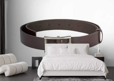 Leather belt for men . Isolate on white background Wall mural