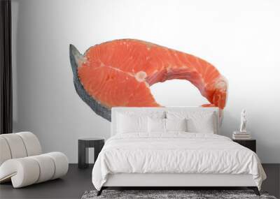 Salmon fish cutlets isolated on white background. Wall mural