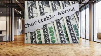 Charitable Contribution money Wall mural