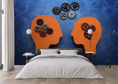 Twin gear heads Wall mural