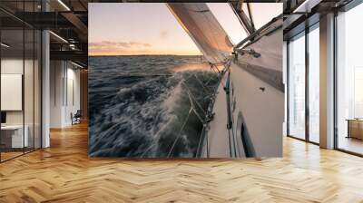 Sailing high wind Wall mural