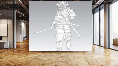 Japanese Samurai., tattoo design concept. Wall mural